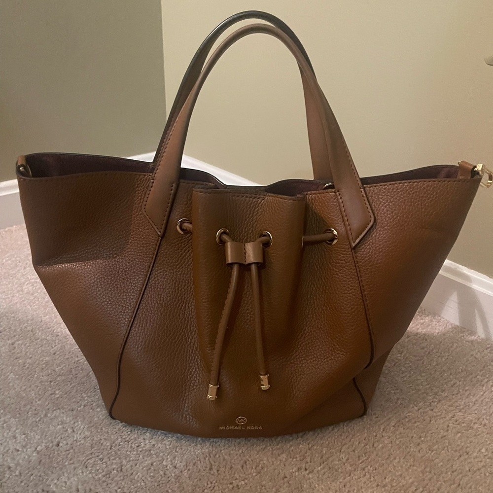 Brown leather Michael Kors purse